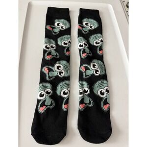 Socks Squidward Tentacles Black Adult Novelty Cartoon Crew SocksAdult